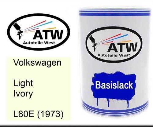 Volkswagen, Light Ivory, L80E (1973): 500ml Lackdose, von ATW Autoteile West.